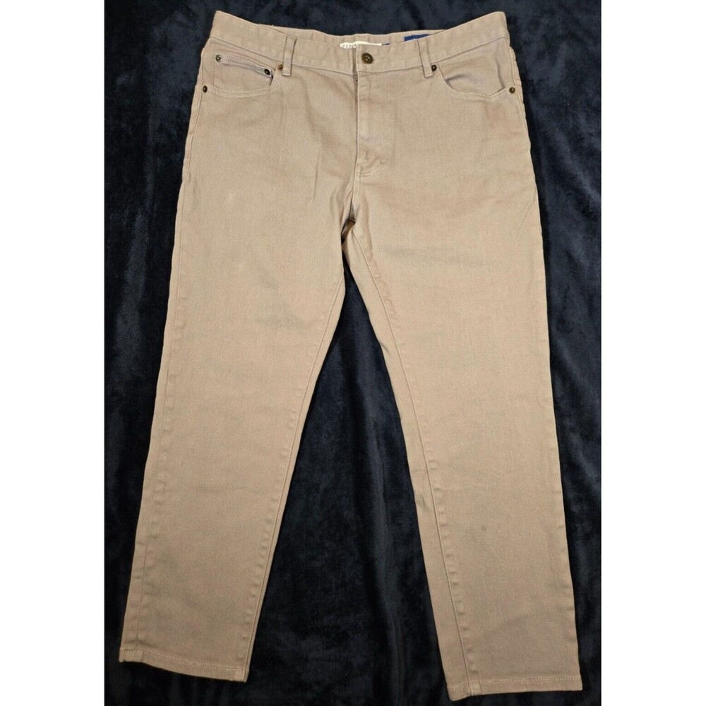 Peter Manning Jeans NYC 34x28 Mens Jeans Travel Slim Fit Light Gray Stretch